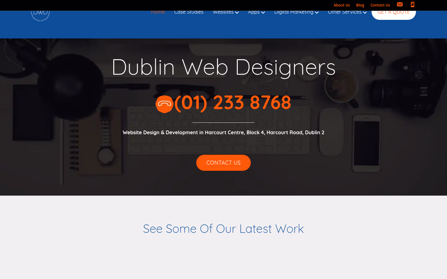Dublin Web Designers homepage