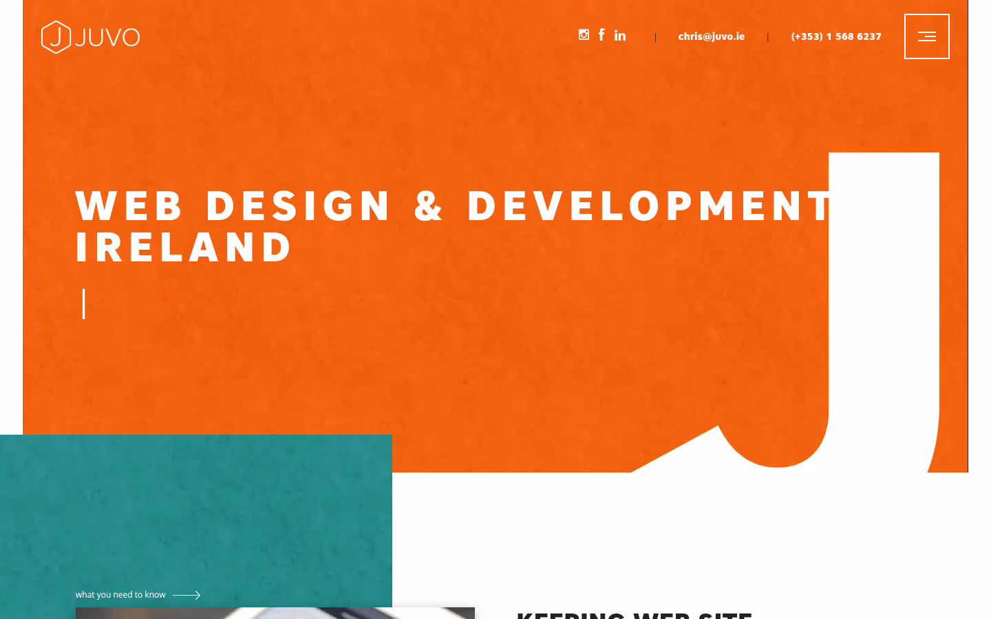 Juvo Web Design — Dublin homepage