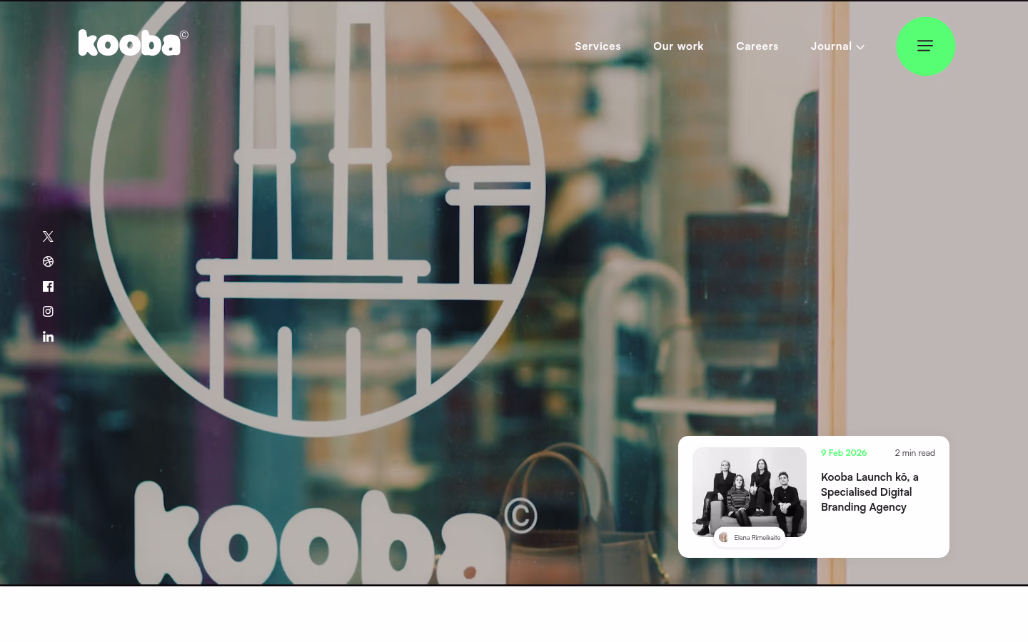 Kooba — Web Design Agency Dublin homepage