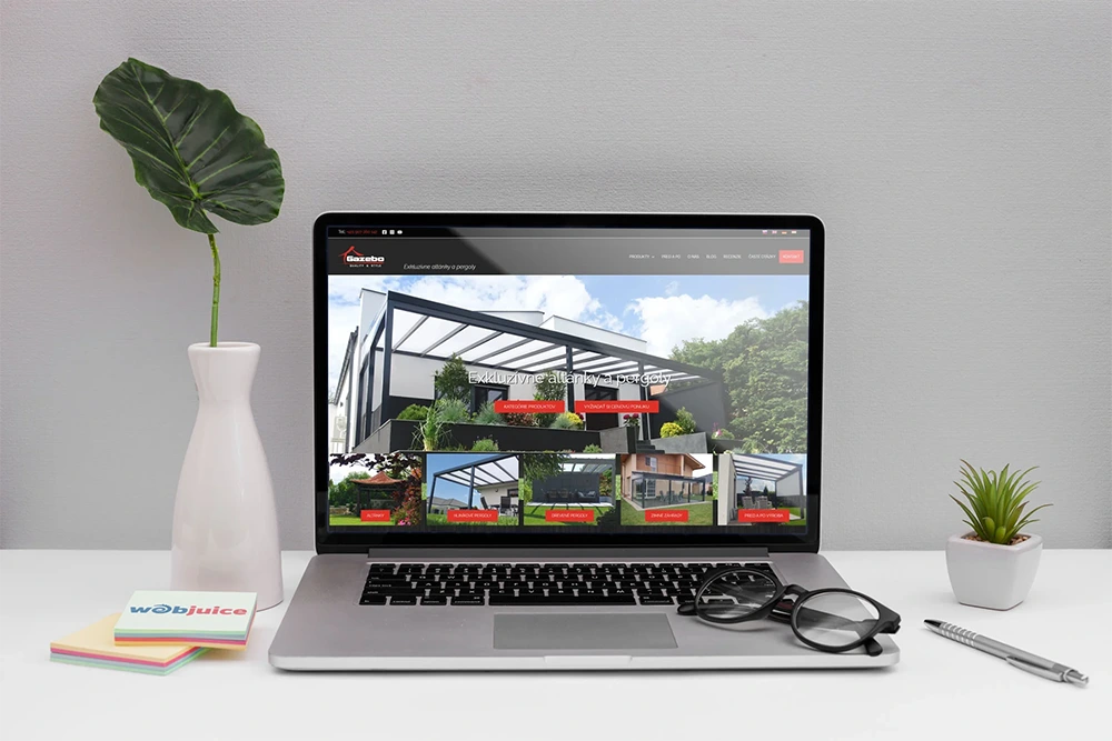 Gazebo Slovakia website redesign — clean WordPress build with strong product hierarchy