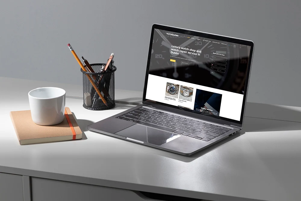 Watch Empire website redesign — clean modern layout showcasing vintage and luxury watch inventory
