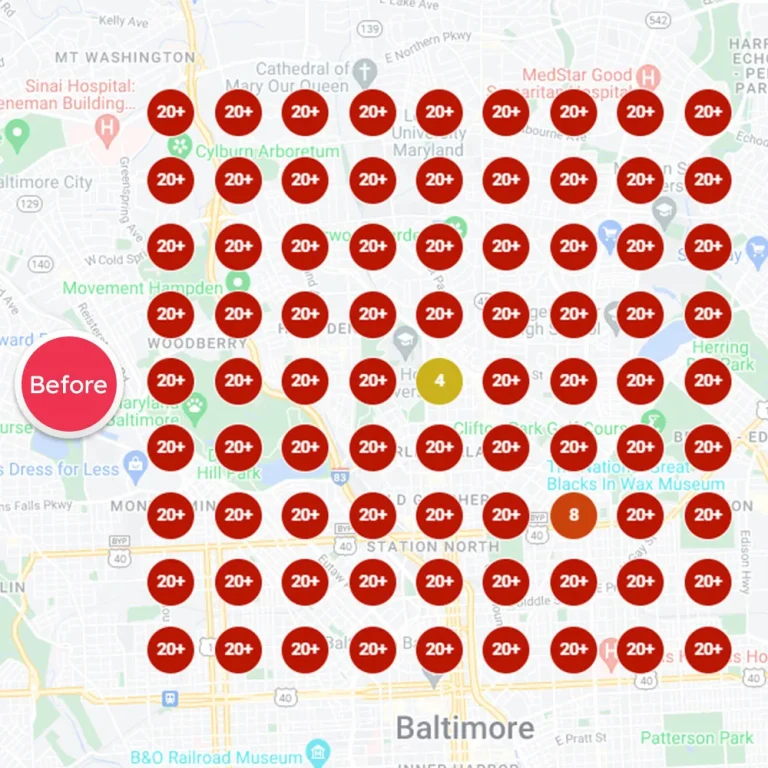 local seo and franchise seo maps grid