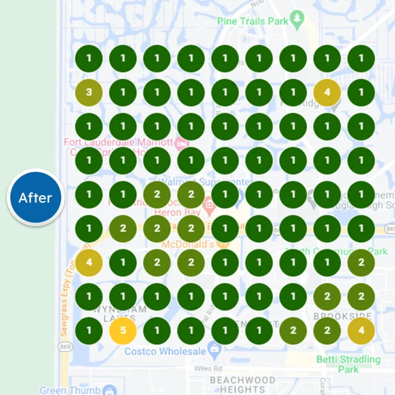 local seo and franchise seo maps grid