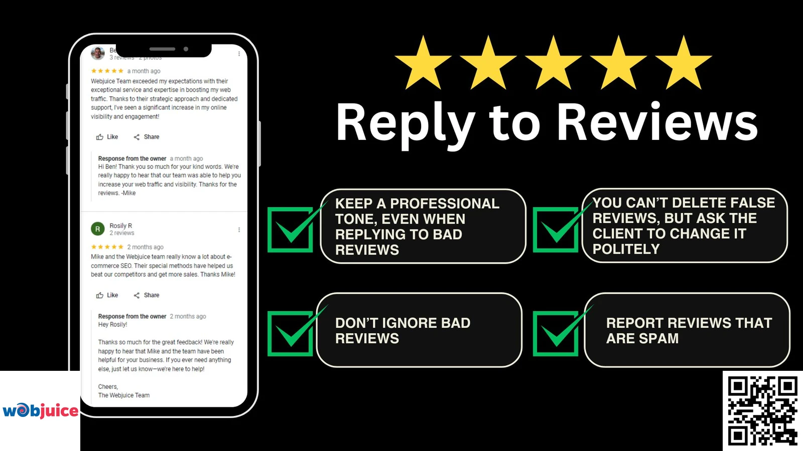 replying to customer reviews