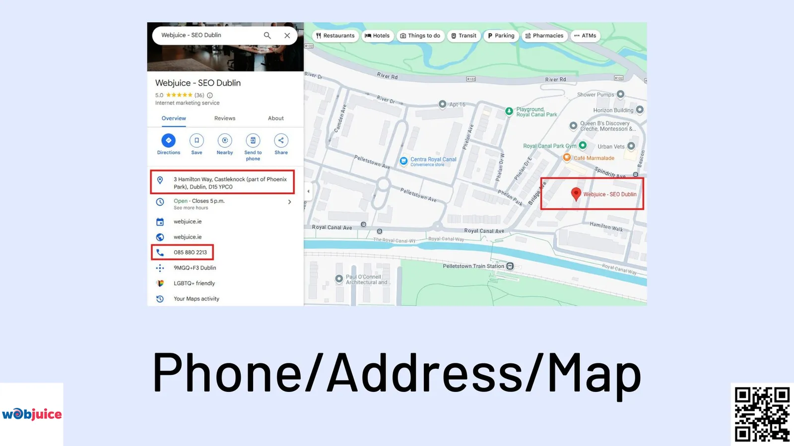 phone address and map