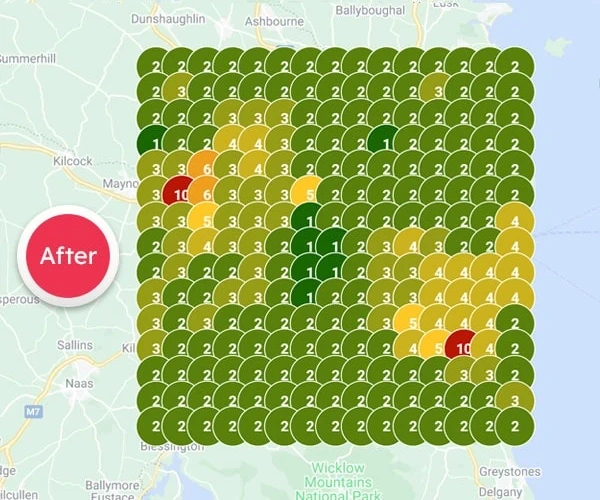 results on GBP in Dublin Ireland with local seo strategy