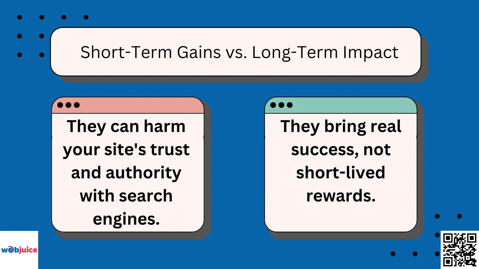 short term gain vs long term impact of black hat link building