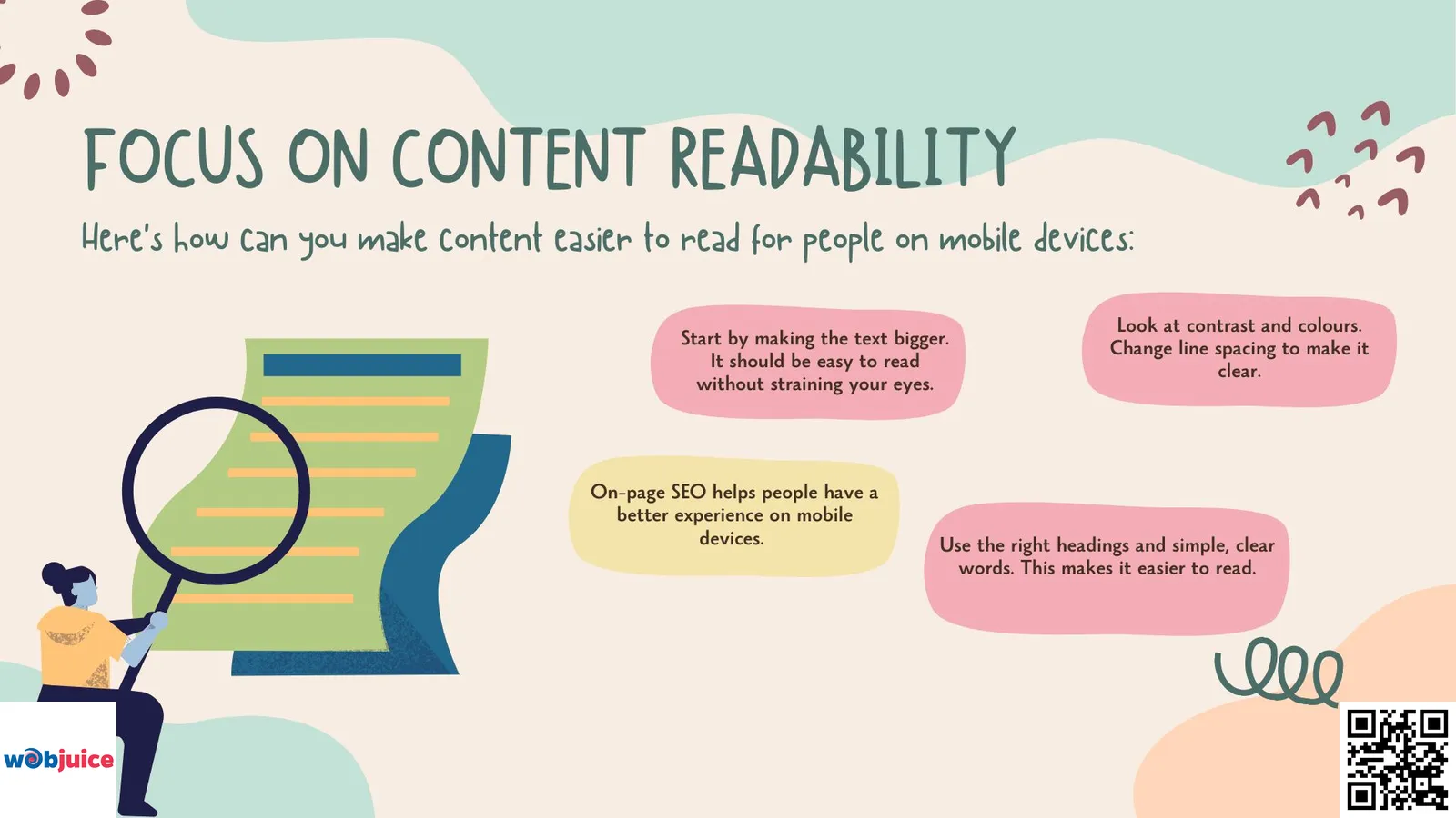 focus on readability content for mobile optimization