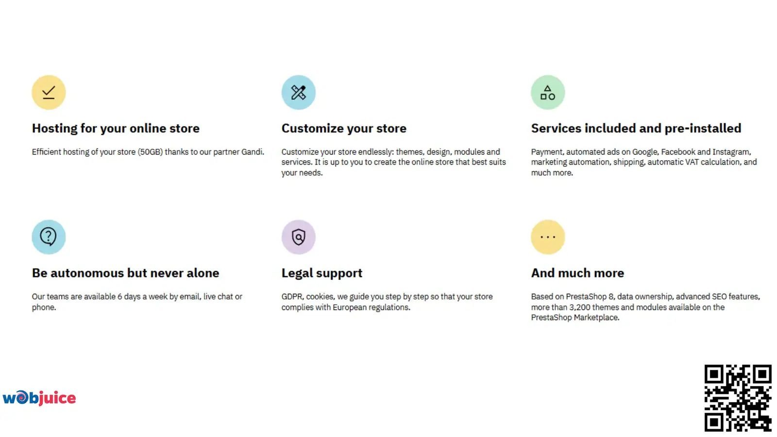 pretashop features
