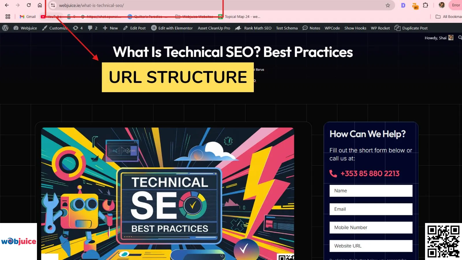 URL structure in technical seo checklist