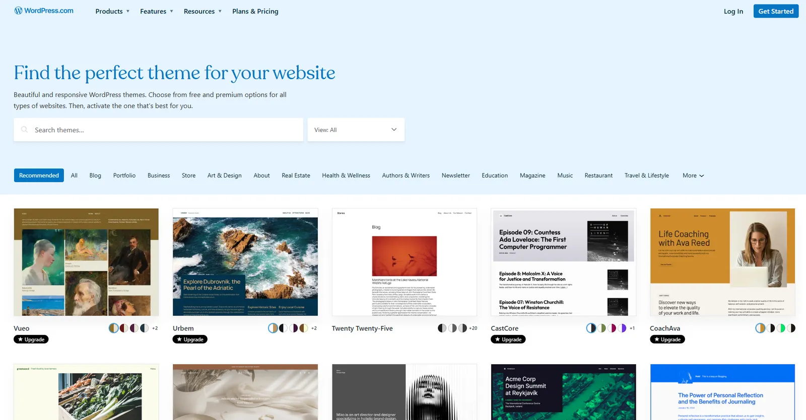 wordpress design and themes